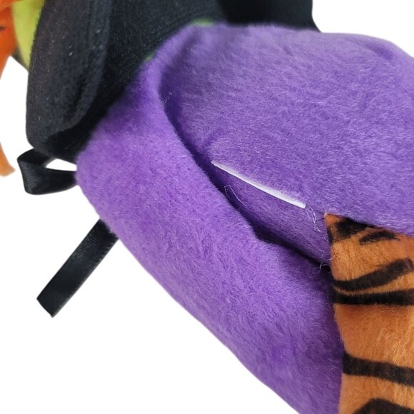 2/$15 Halloween Hanging Witch Doll Plush Purple 9.5" Hook Loop Yarn Hair Smiling - Picture 8 of 9